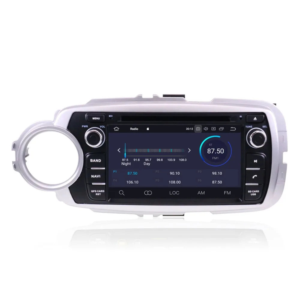 Автомобильный DVD проигрыватель HD экран 7 дюймов Android 9 0 для Toyota Yaris 2012 2013 2014 2016 2015 2017