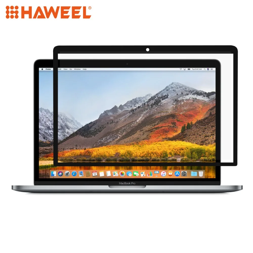 

HAWEEL 0.3mm 6H Surface Hardness HD Scratch-proof Full Screen PET Film for MacBook Pro 15.4 inch with Touch Bar (A1707) (Black)