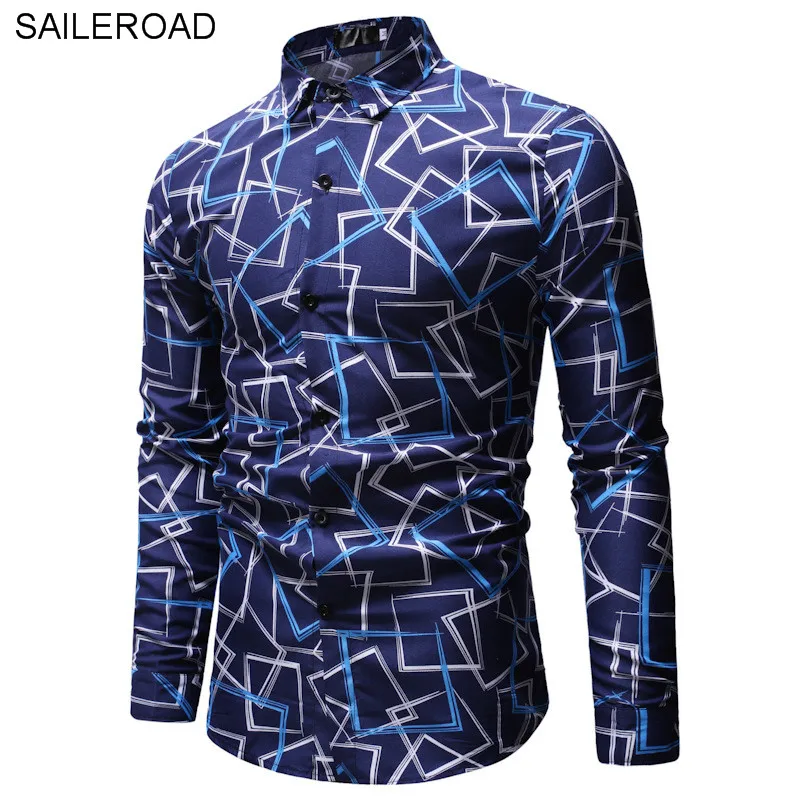 SAILEROAD новая весенне осенняя Модная брендовая мужская одежда Slim Fit Мужская рубашка