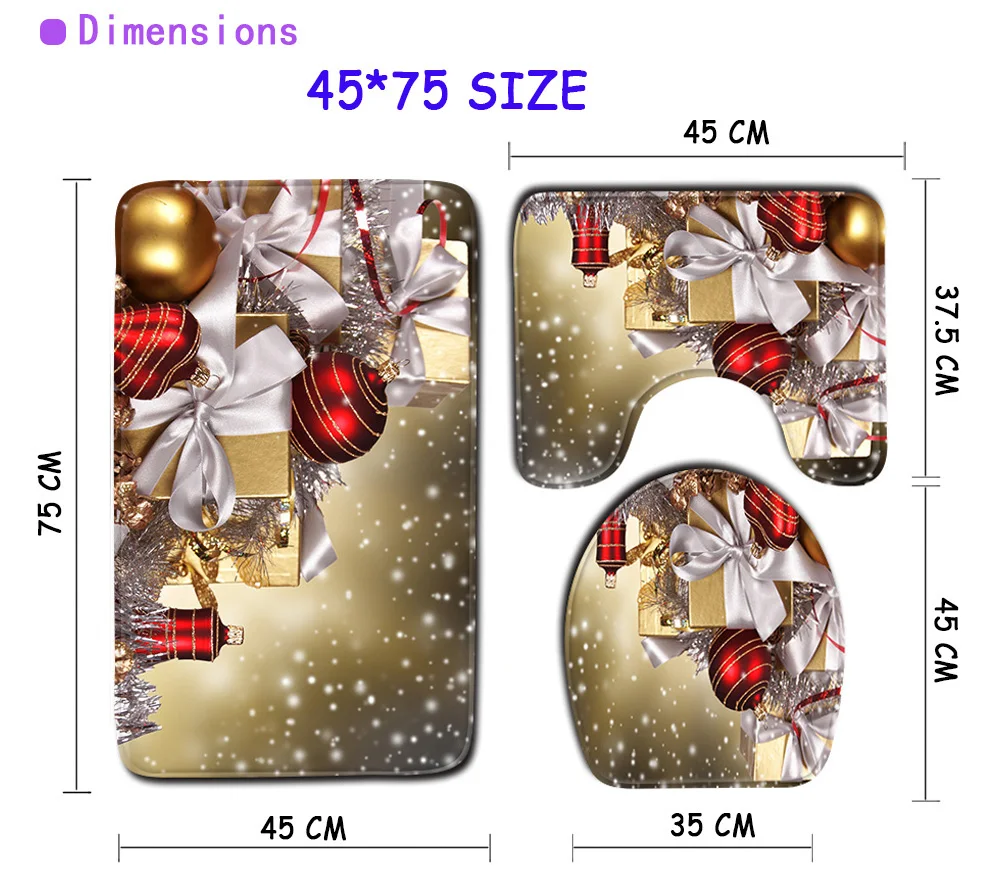 Коврик для унитаза набор из 3 предметов коврик ванной ковер домашнего декора