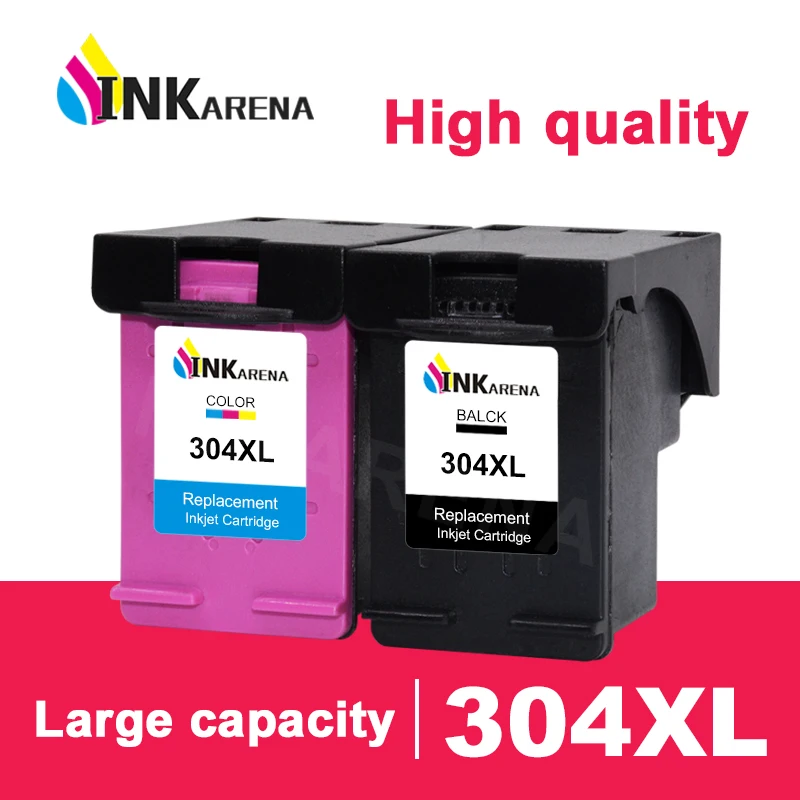 

INKARENA Refill Cartridges Replacement For HP 304 XL ink Cartridge For HP304 Envy 5030 5032 Deskjet 3720 3730 3755 3758 Printer