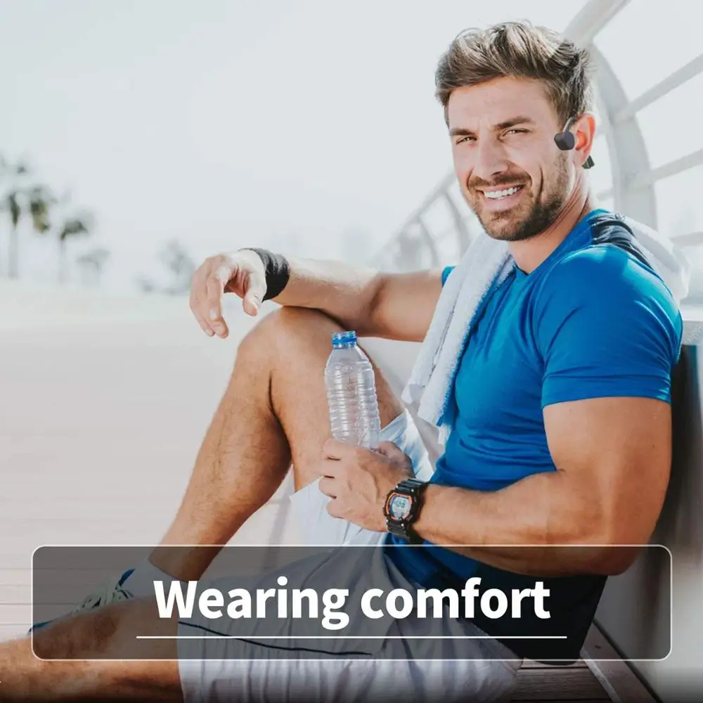 Оригинальные наушники Bluetooth 5 0 Гарнитура костной проводимости Беспроводные