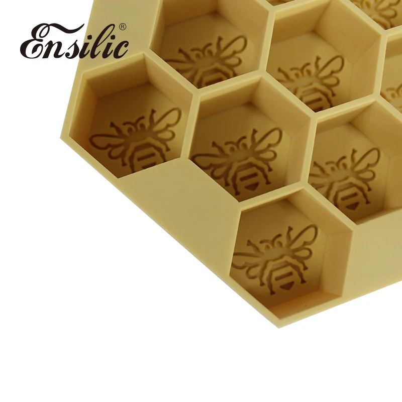 Bee квадратный узор Форма Силиконовые Ice Cube чайник Кухня Экологичные мороженое