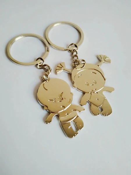 

50 шт. = 25 пар, кольцо для ключей с милыми детскими брелки для пар, подарочные аксессуары CFS190