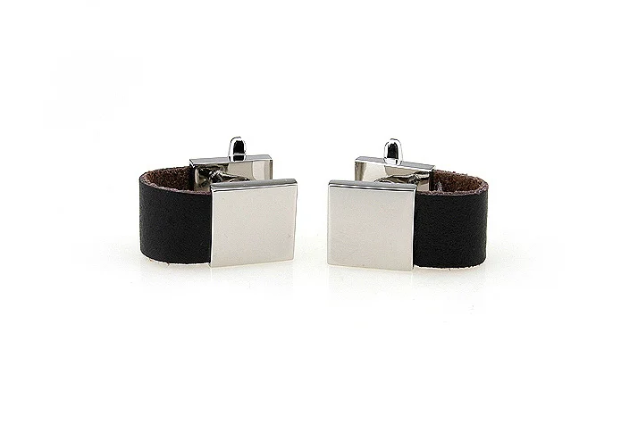 Запонки мужские ювелирные запонки черные кожаные французская рубашка для мужчин