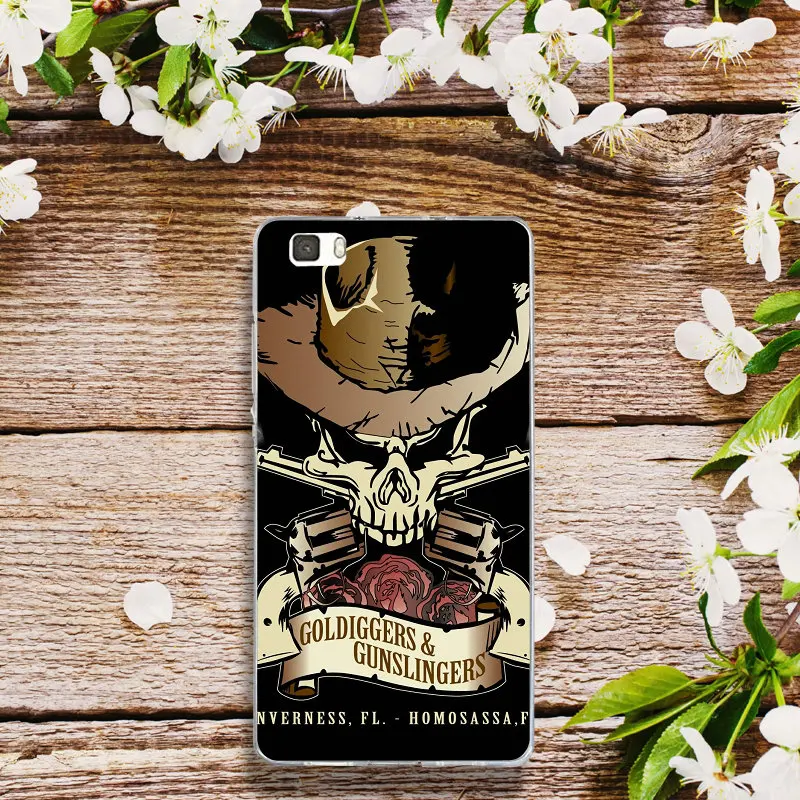Чехол для телефона Camiseta Guns n Roses из мягкого ТПУ силикона с логотипом Huawei P8 P9 P10 P20 P30
