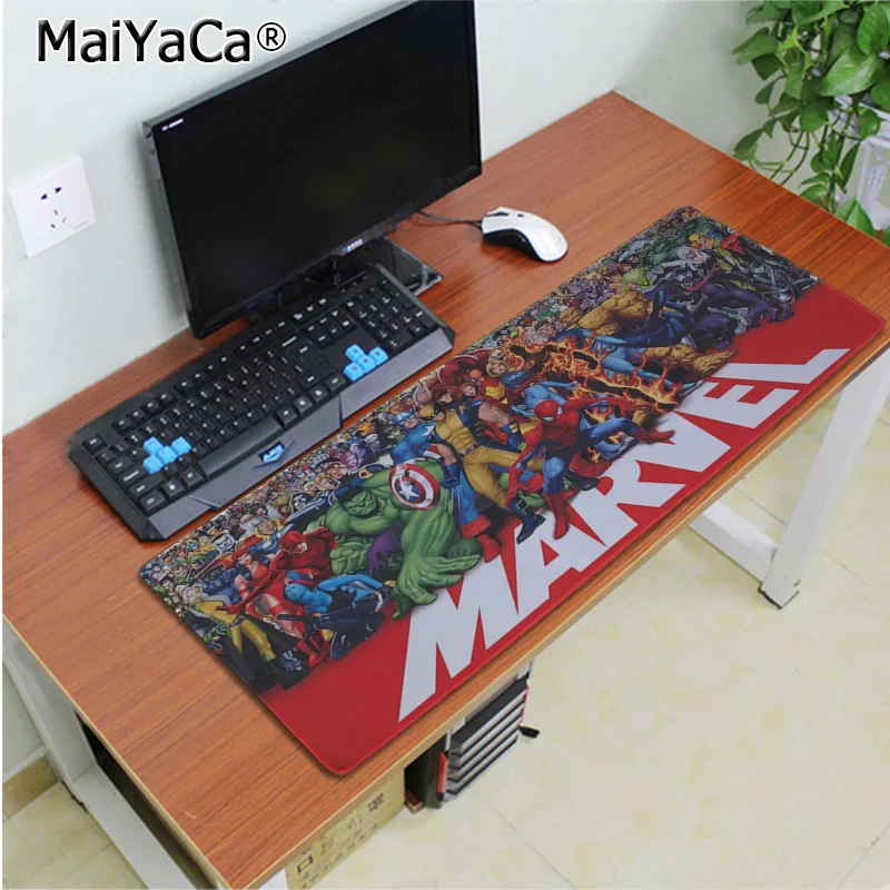 Lock Edge 40X90cm MaiYaCa пользовательские кожи Marvel Удобная мышка коврик для игровой мыши большой коврик для мыши клавиатуры коврик - Цвет: Lock Edge 40X90cm