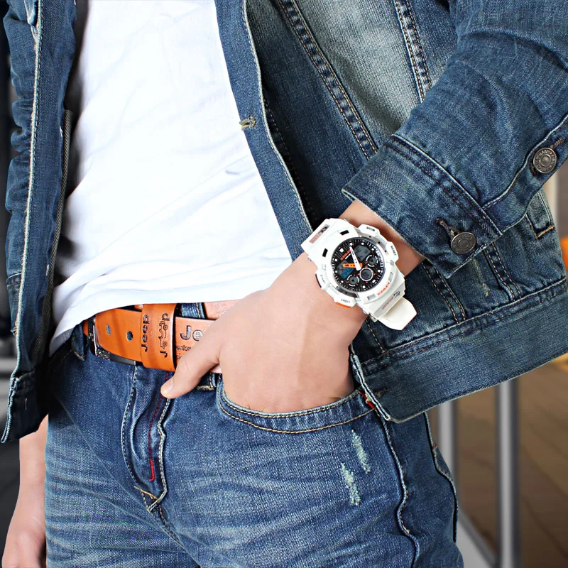 EPOZZ Relojes hombre 2016 роскошные g стиль Кварцевые Цифровые Военные часы с shock мужские diver