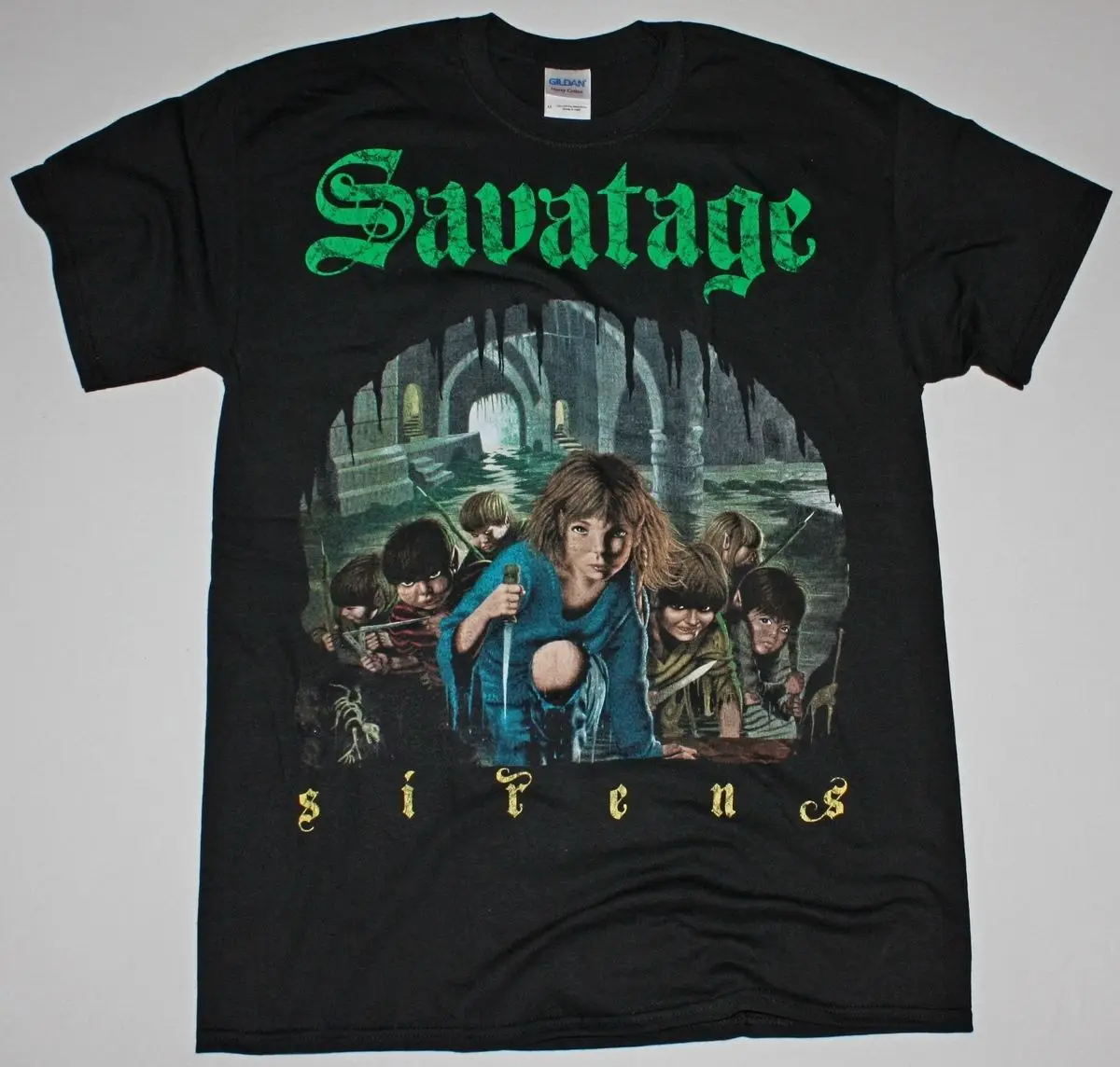 Savatage сирены Черная Футболка Джон Олива Progressive metal круг II ярость | Мужская одежда