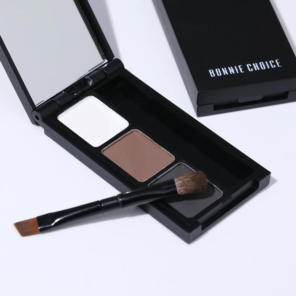 BONNIE CHOICE 2 Color Eyebrow Enhancer Pro Makeup Eyebrows powder Long-lasting Waterproof With Brush Mirror Cosmetic Kits | Красота и