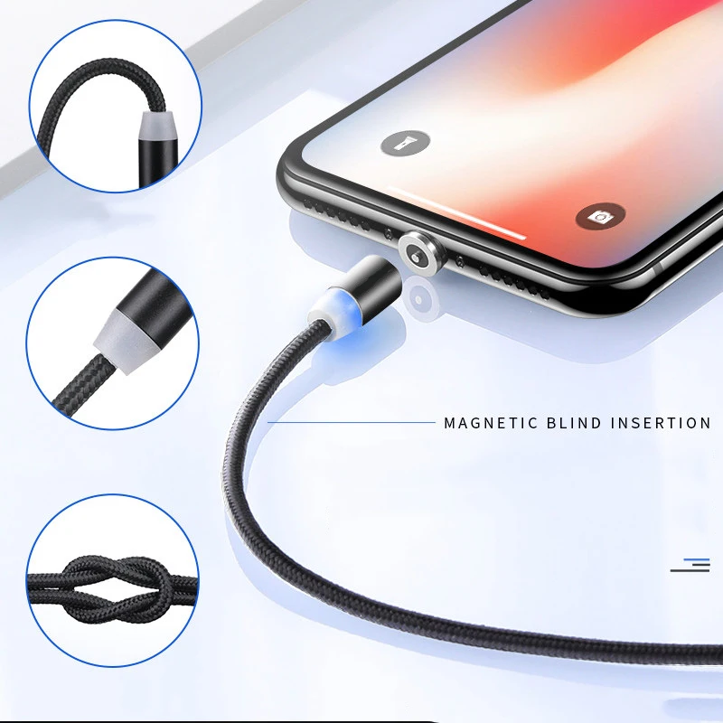 SAKZNR Быстрая зарядка Магнитный Micro usb type C кабель зарядное устройство для iPhone 6 7 8 Plus