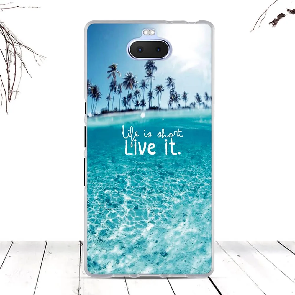 Роскошный чехол для телефона Sony Xperia 10 Plus мягкий силиконовый из ТПУ Coque Fundas