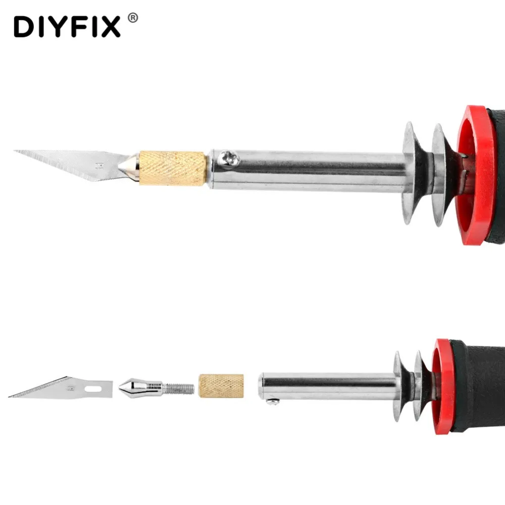 Регулируемый паяльник DIYFIX 37 в 1 пирографический инструмент для резьбы по дереву