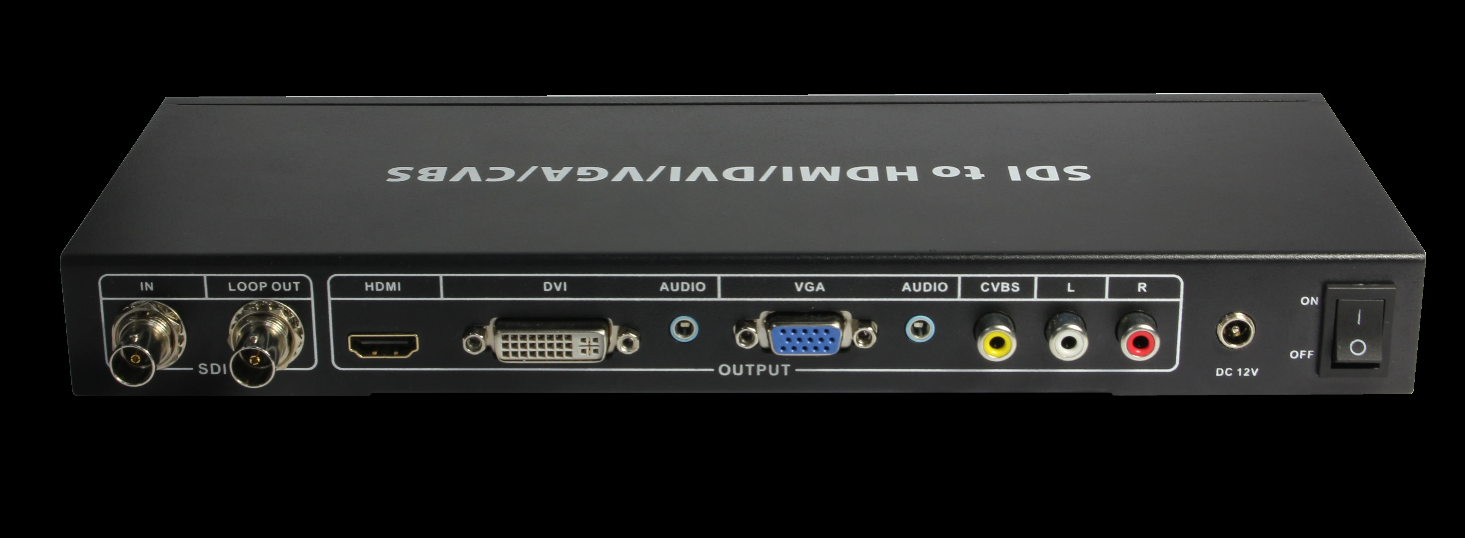 High Quality SDI to ALL Scaler Converter SD HD and 3G-SDI signals HDMI/DVI/VGA Composite Output Splitter switcher |