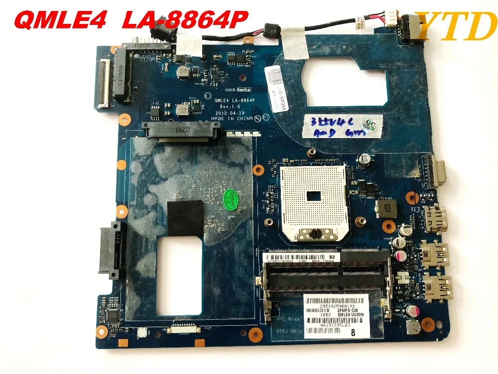Оригинал для Samsung NP365E5C NP355V5C 355V4C 355V4X материнская плата QMLE4 LA 8864P протестированы