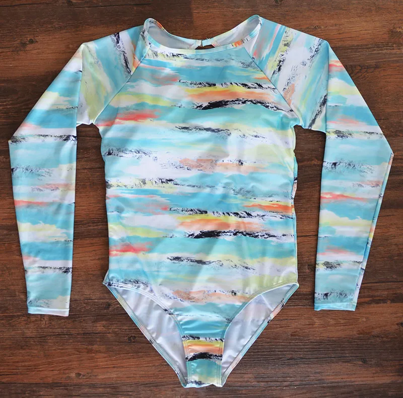 2018 женский сексуальный цельный купальник с длинным рукавом и открытой спиной