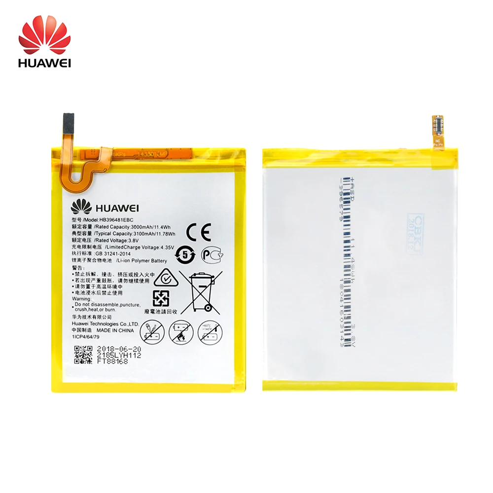 Сменный аккумулятор Hua Wei HB396481EBC 100% оригинал для Huawei Ascend G7 Plus / G8 G8X Honor 5A 5X Maimang 4 |