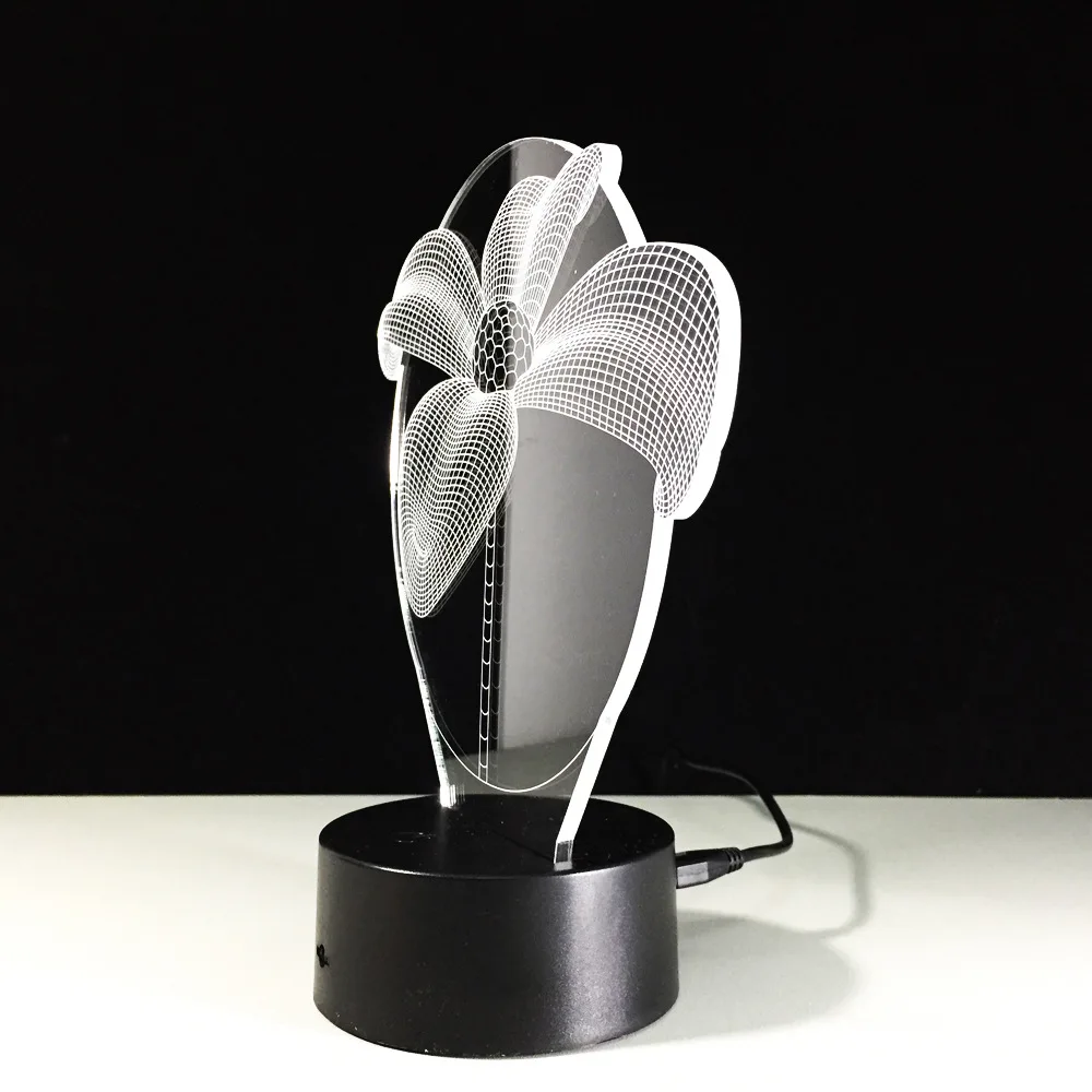 Lotus 3d Lamp 7 Color Led Night Lamps For Kids Touch Usb Table Lampara Lampe Baby Sleeping Nightlight Veilleuse Enfant | Лампы и