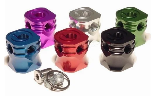 

Precision CNC machining----Color Anodized Spare Parts with screws