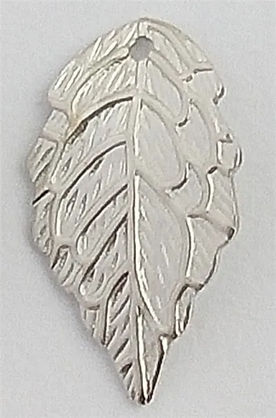 White K Plated BoYuTe(50 шт./лот) Металл Латунь 10*18 мм штамповки подвески в форме листьев DIY Плавающие Подвески для изготовления ювелирных изделий - Окраска металла: White K Plated