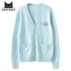 Осенний женский свитер в стиле преппи, небесно-голубой, трикотажный свитер, корейский милый свитер JK для девочек