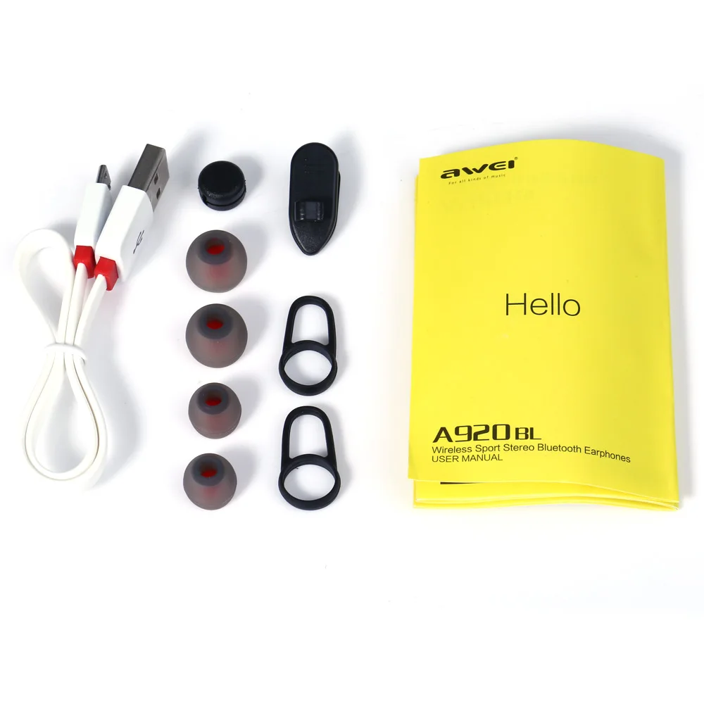 Новинка Спортивные Наушники Awei A920BL умные беспроводные Bluetooth 4 0 стерео голосовые