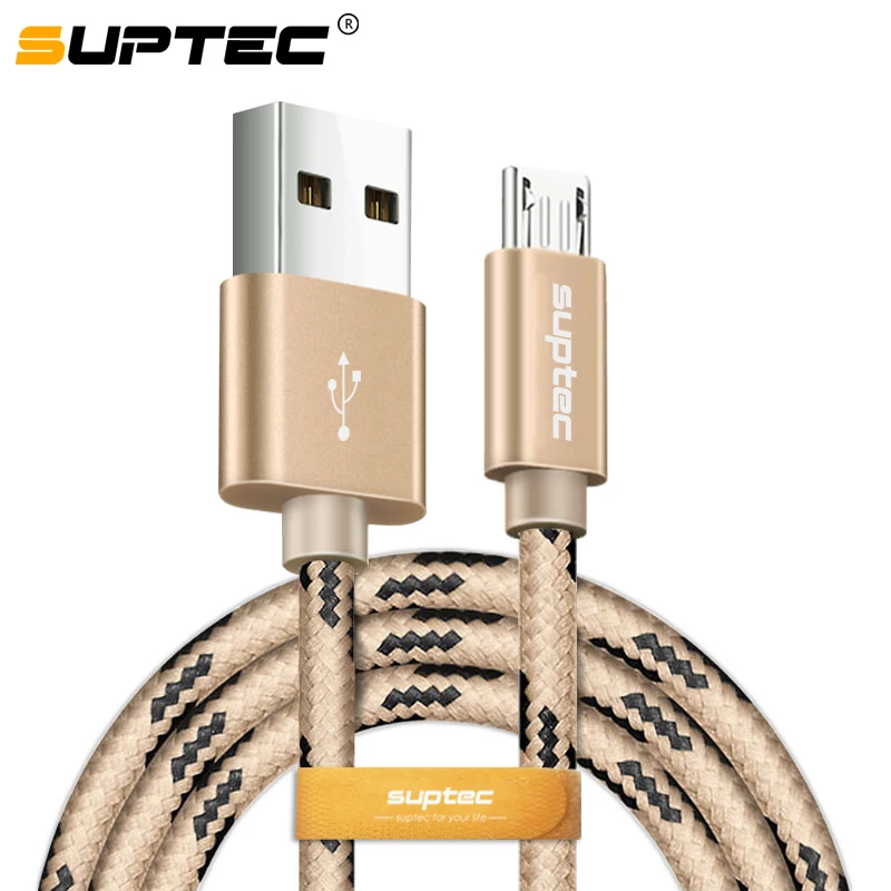 

SUPTEC 2M 3M Micro USB Cable 2.4A Fast Charging Data Charge Cable for Android Samsung S6 S7 Edge Xiaomi Huawei MP3 Microusb Cord