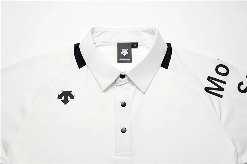 QMen Спортивная футболка с коротким рукавом DESCENTE Golf, 3 цвета, одежда для гольфа, S-XXL на выбор, свободная рубашка для гольфа