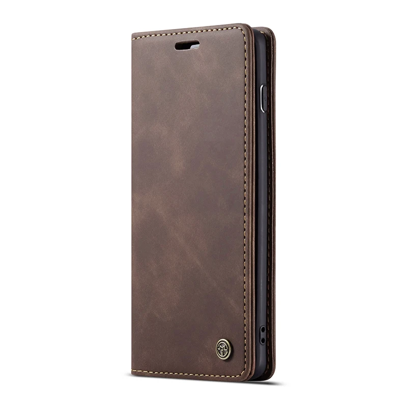 coffee Кожаный чехол для samsung Galaxy S10 плюс 5G A10S M10S A20S a40s A30S A50S M30 Чехол Флип противоударный 360 Полный Чехол-футляр в виде книжки крышка - Цвет: coffee