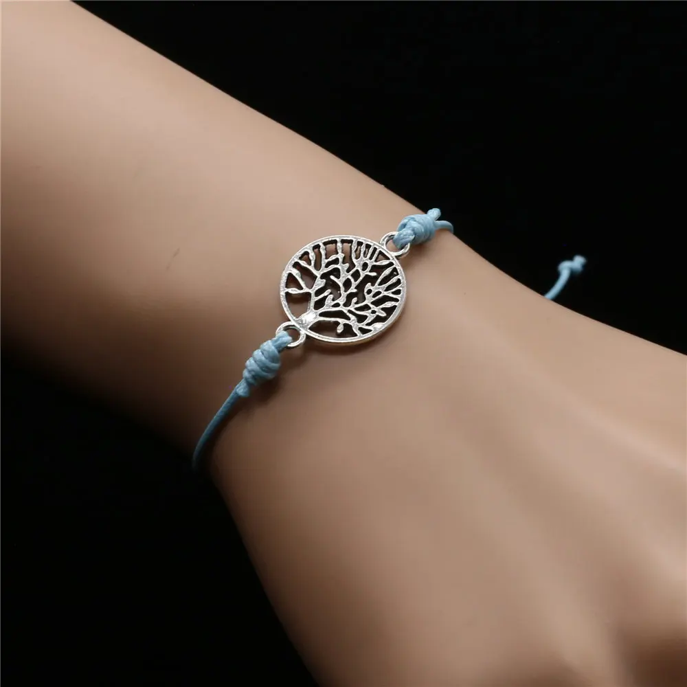 Friendship Make a Wish Couple Bracelet Femme Love String Rope Flower Charm Ankle Bracelets For Women Jewelry Accesorios Bijoux | Украшения