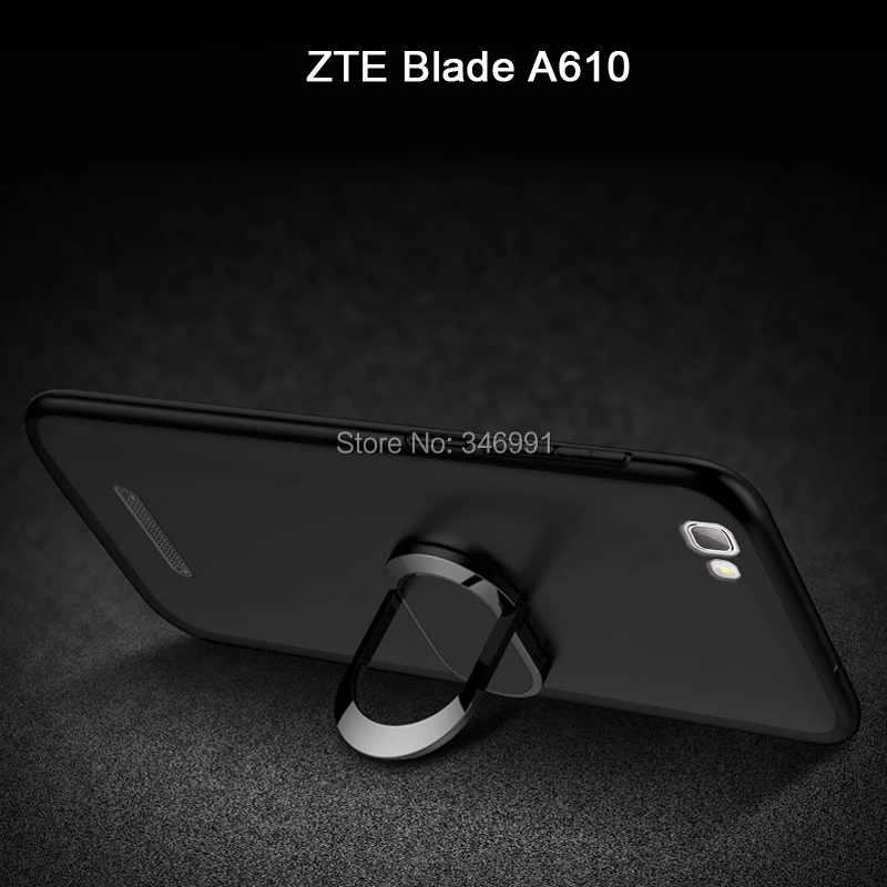 Чехол для zte Blade A610 чехол 5," мягкий черный силиконовый магнитный автомобильный держатель кольцо Funda для zte Blade A610 A610C V6 Max A612 чехол s