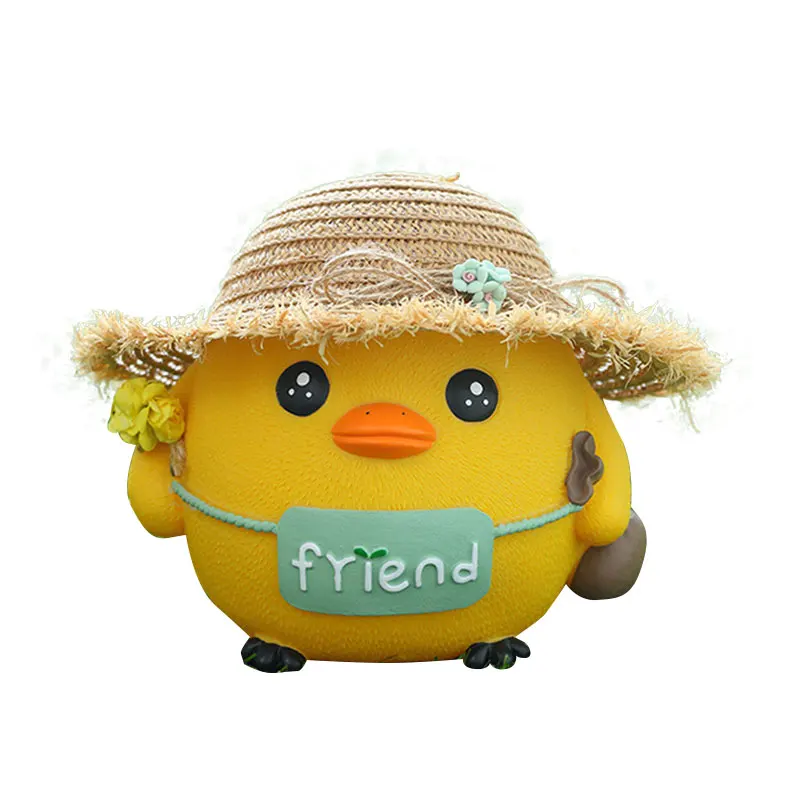 Popular Dec Christmas Dolls Piggy Bank Cartoon Straw Hat Chicken Saving Money Box Lively Home Ornaments Vinyl Gifts for Children | Дом и сад