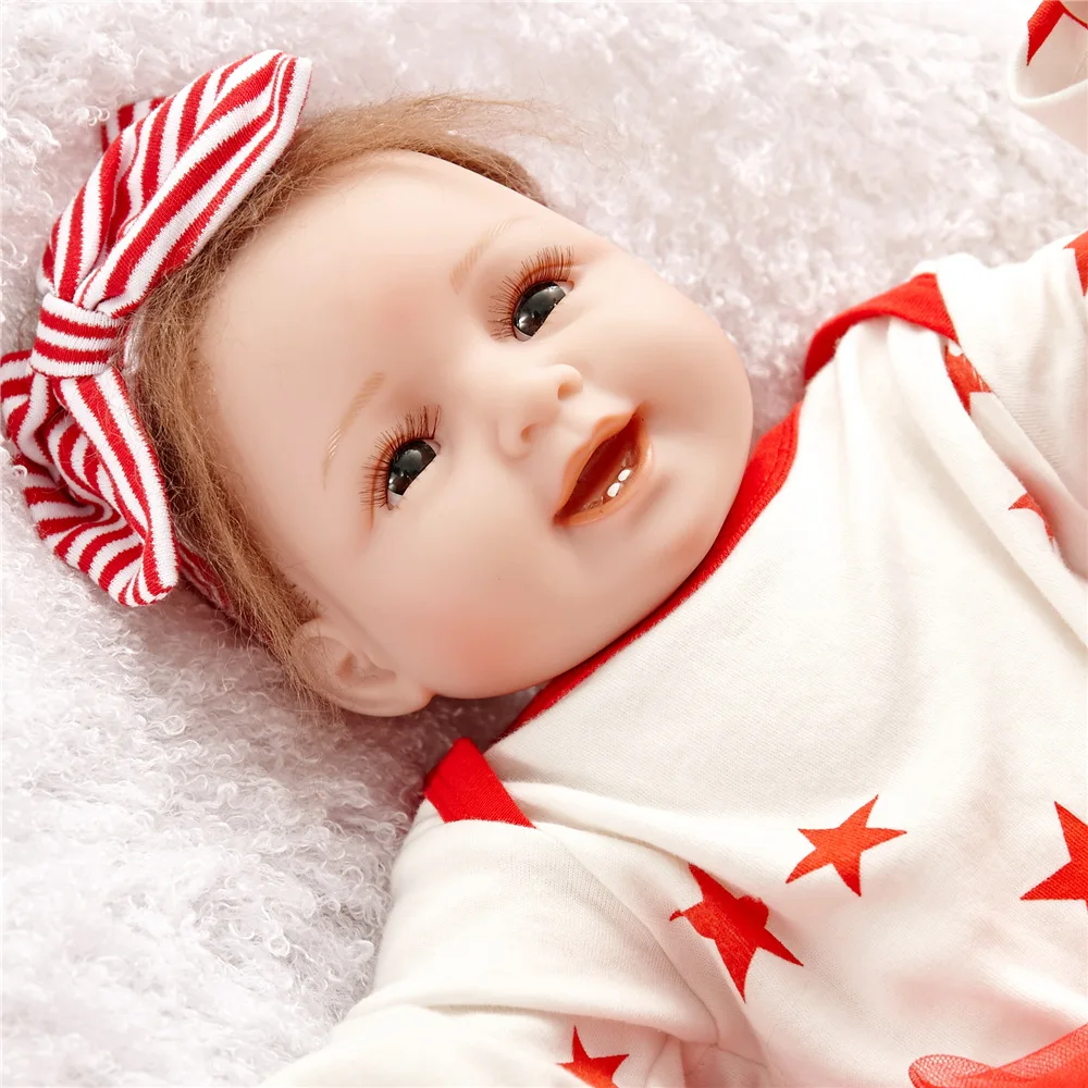 55cm Reborn Baby Doll 22&quot Mohair Funny Soft Cloth Body Newborn Dolls Mummy Pregnant Gifts Wedding Presents Kids Toys | Игрушки и