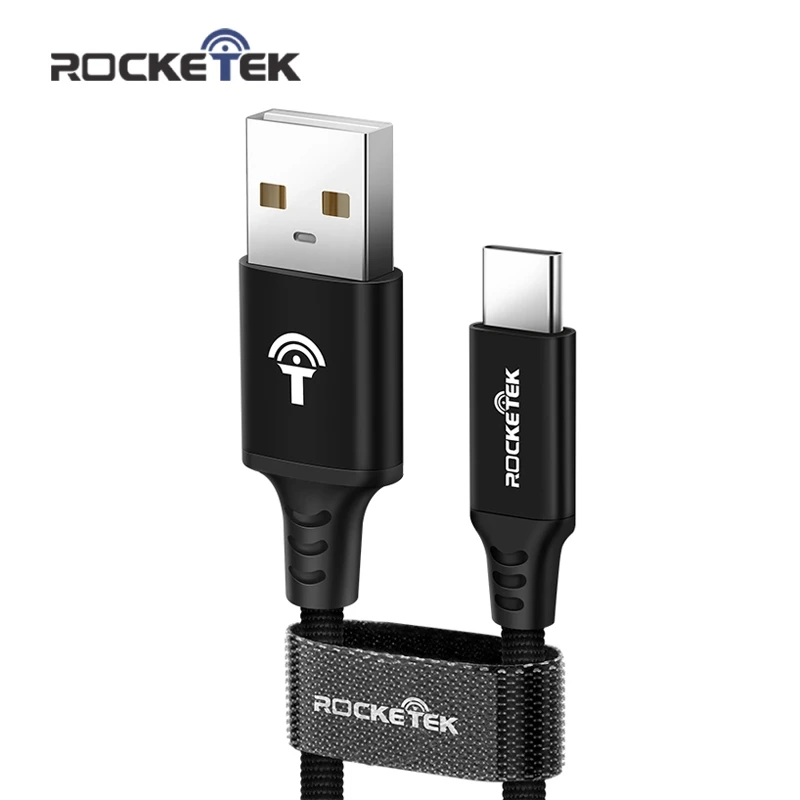 Rocketek USB Тип C кабелем Micro мобильный телефон для быстрой зарядки samsung Galaxy S9 S8 плюс