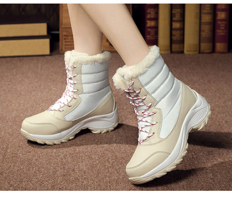 Женские ботинки; женские зимние ботинки на платформе; зимняя обувь; женские плюшевые ботильоны; botas Mujer; ботинки на толстом каблуке; зимние женские ботинки