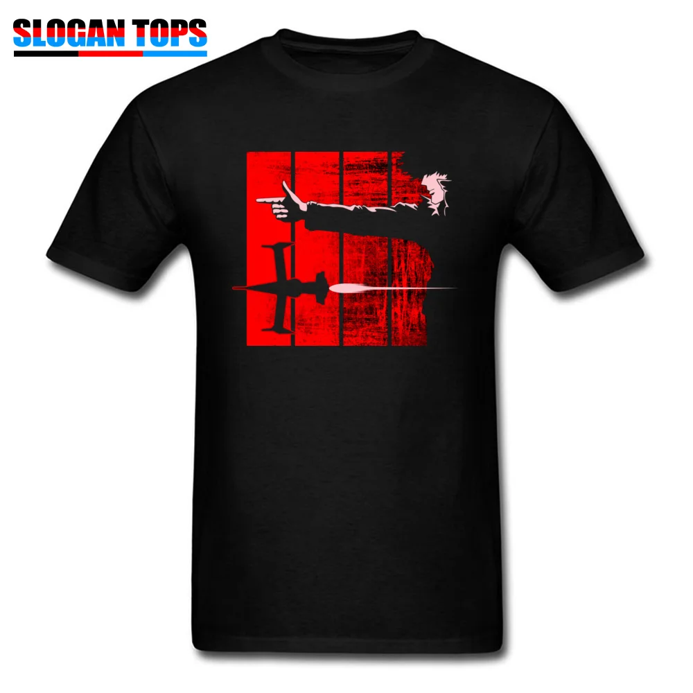 

T-shirt Funky Men Tshirts Space Cowboy Tops T Shirt Print Black Red Tees Anime Short Sleeve 100% Cotton Clothes Free Shipping