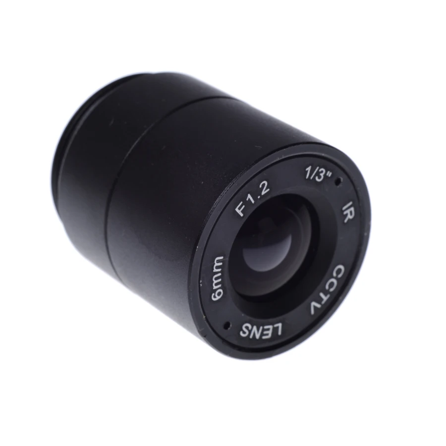 Wholesale CCTV LENS 6mm 53degrees 1/3&quot F1.2 Fixed Iris IR Infrared CS Mount Lens For Security Camera | Безопасность и защита