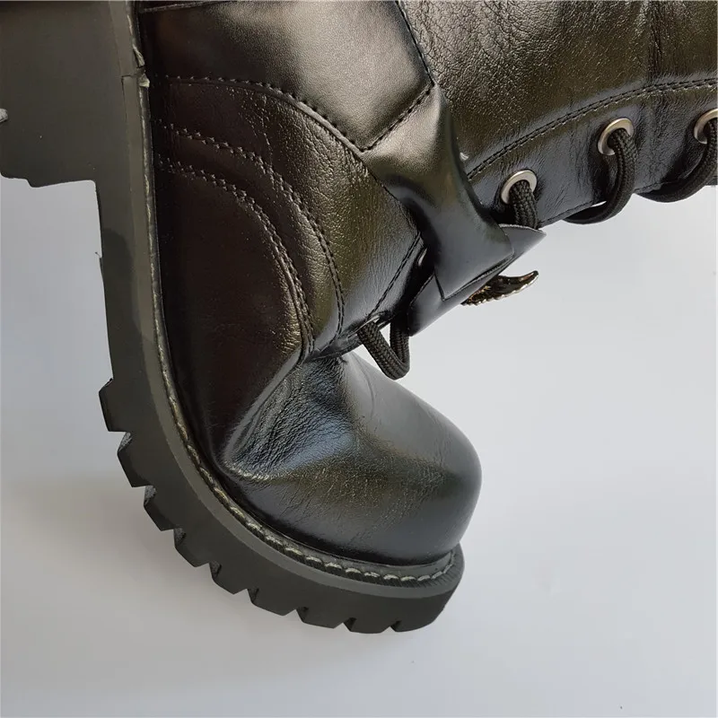 Ботинки мужские тактические высокие сапоги в стиле милитари винтажная зимняя