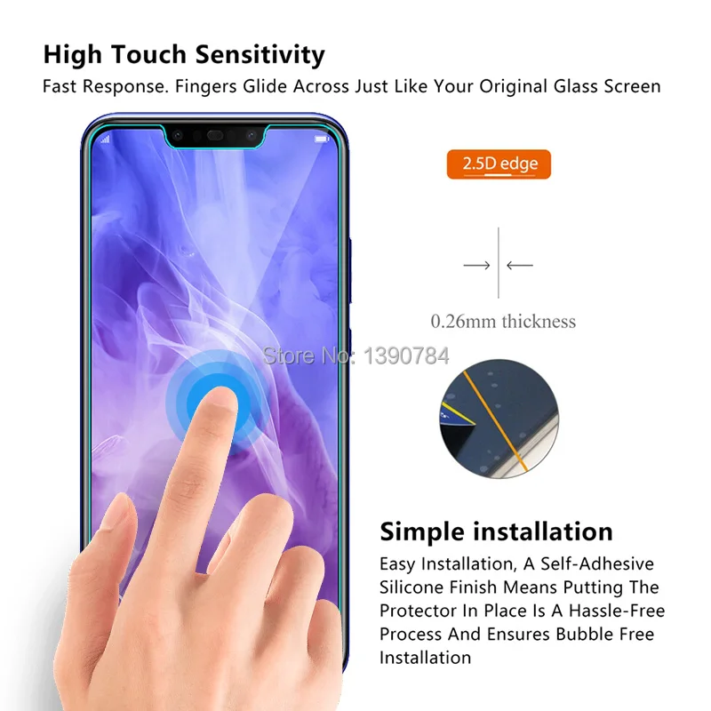2 шт 2.5D Закаленное стекло для huawei Nova 3 3i 6 &quotпротектор экрана Nova3 Nova3i 3&quot пленка |