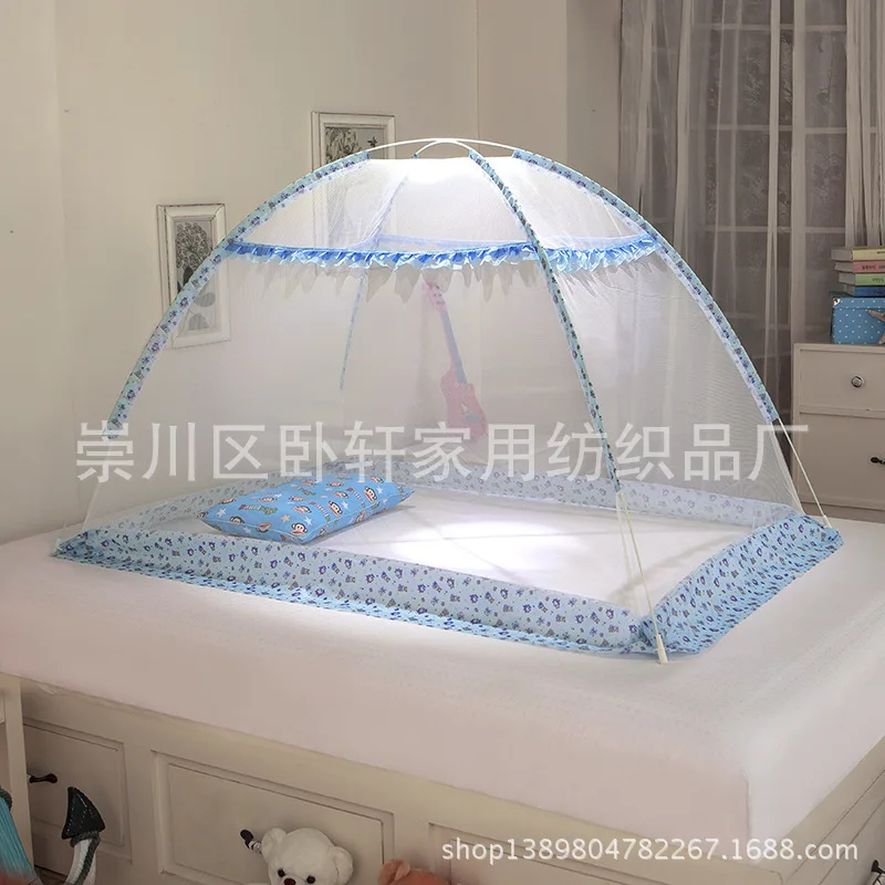 

Home textile multifunctional baby mosquito net without installing magic Mongolia bag encrypt baby sleeping tent elastic fiber