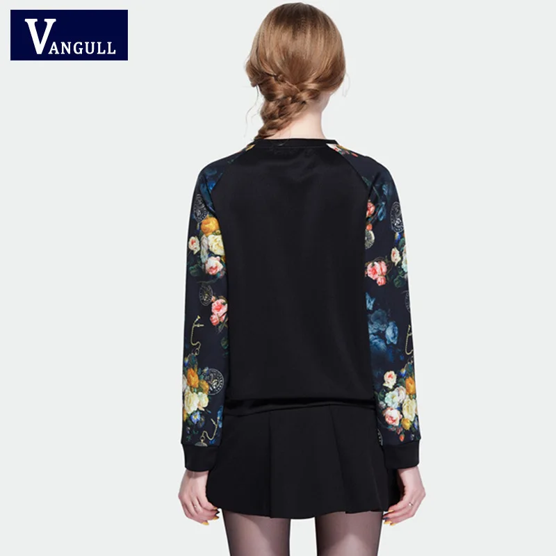 VANGULL/женские толстовки с капюшоном и цветочным принтом Юбка из двух частей