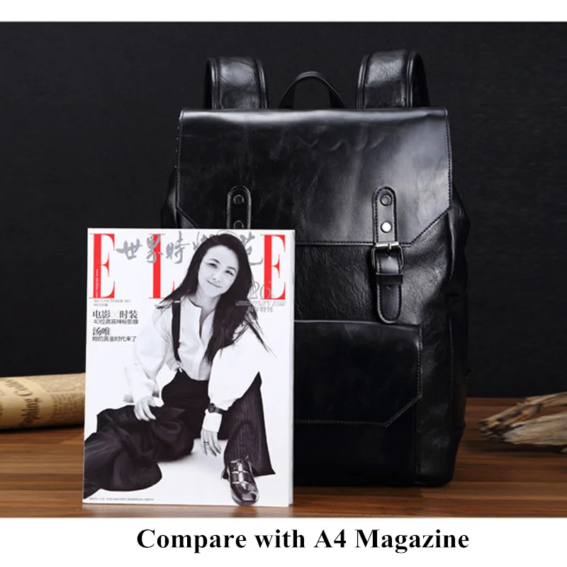 Винтажный стильный мужской рюкзак из искусственной кожи, мужской модный водонепроницаемый рюкзак, мужские школьные сумки для колледжа, рюкзак, дорожная сумка, Mochila