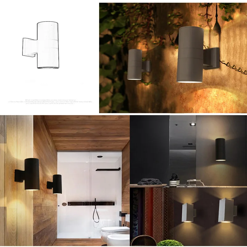 Современная уличная настенная лампа декоративная двойная головка 6 Вт 12 24 36