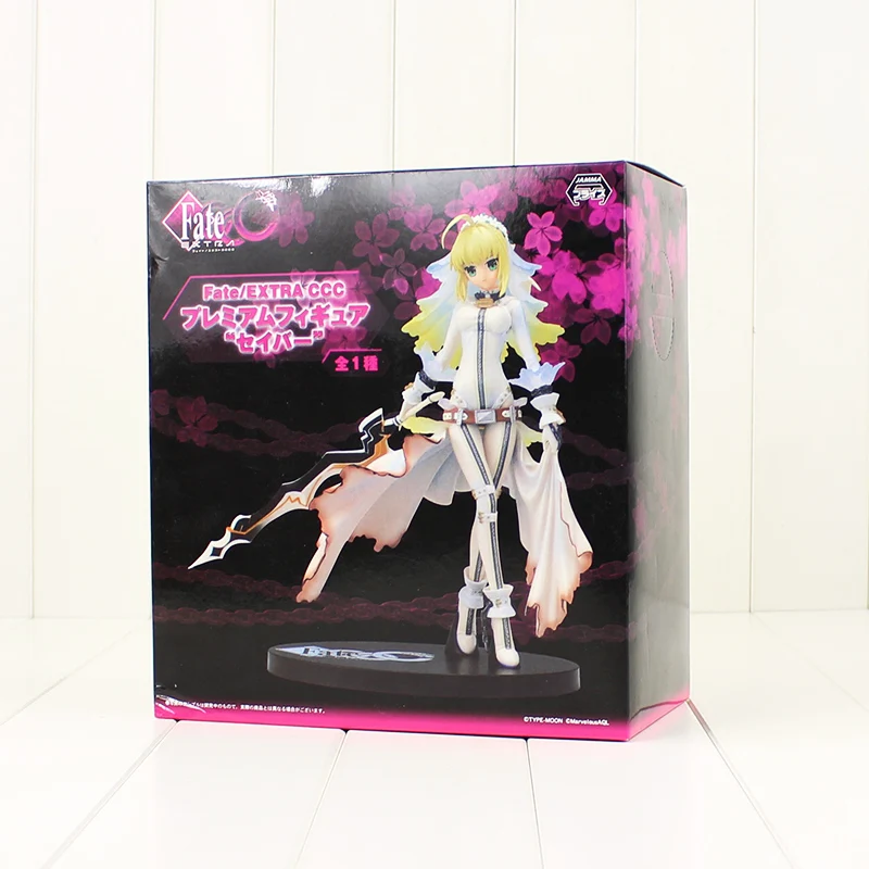 20cm Fate Stay Night Saber Figure Toy in White Dress Beauty Model Doll Gift for Kids | Игрушки и хобби