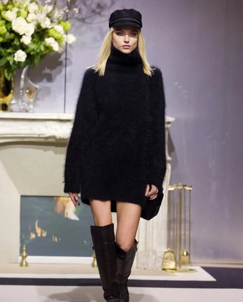 Новое поступление меховое пуловер из норкового кашемира Женский натуральный