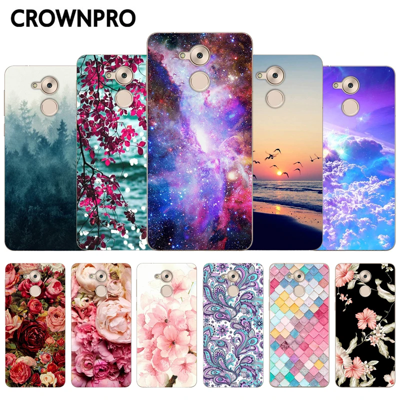 CROWNPRO 5 0 дюйма чехол для Huawei Honor 6C силиконовый с рисунком задней панели | Мобильные