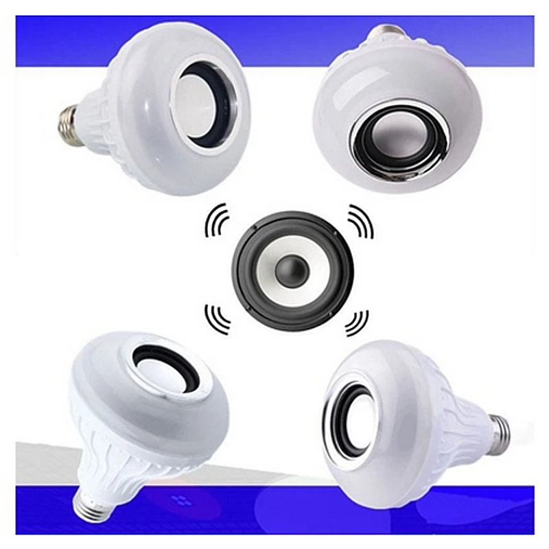 Светодиодная цветная лампа RGB светильник E27 12 Вт Bluetooth управление умная