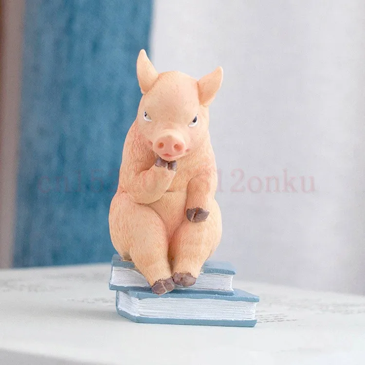 1 шт. фигурки свиньи Миниатюрные микро изделия из смолы украшения аксессуары