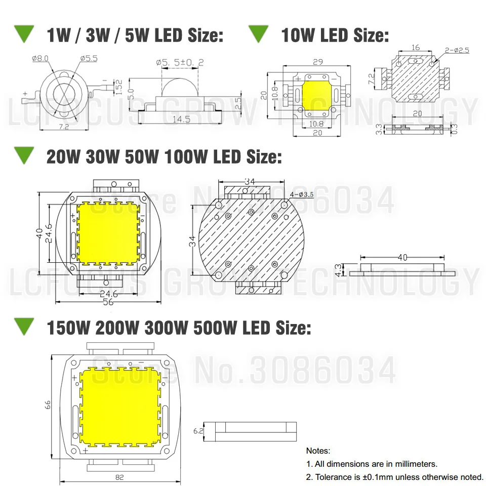 Светильник для выращивания растений темно-красный 660 нм 630 20 Вт комнатных фруктов