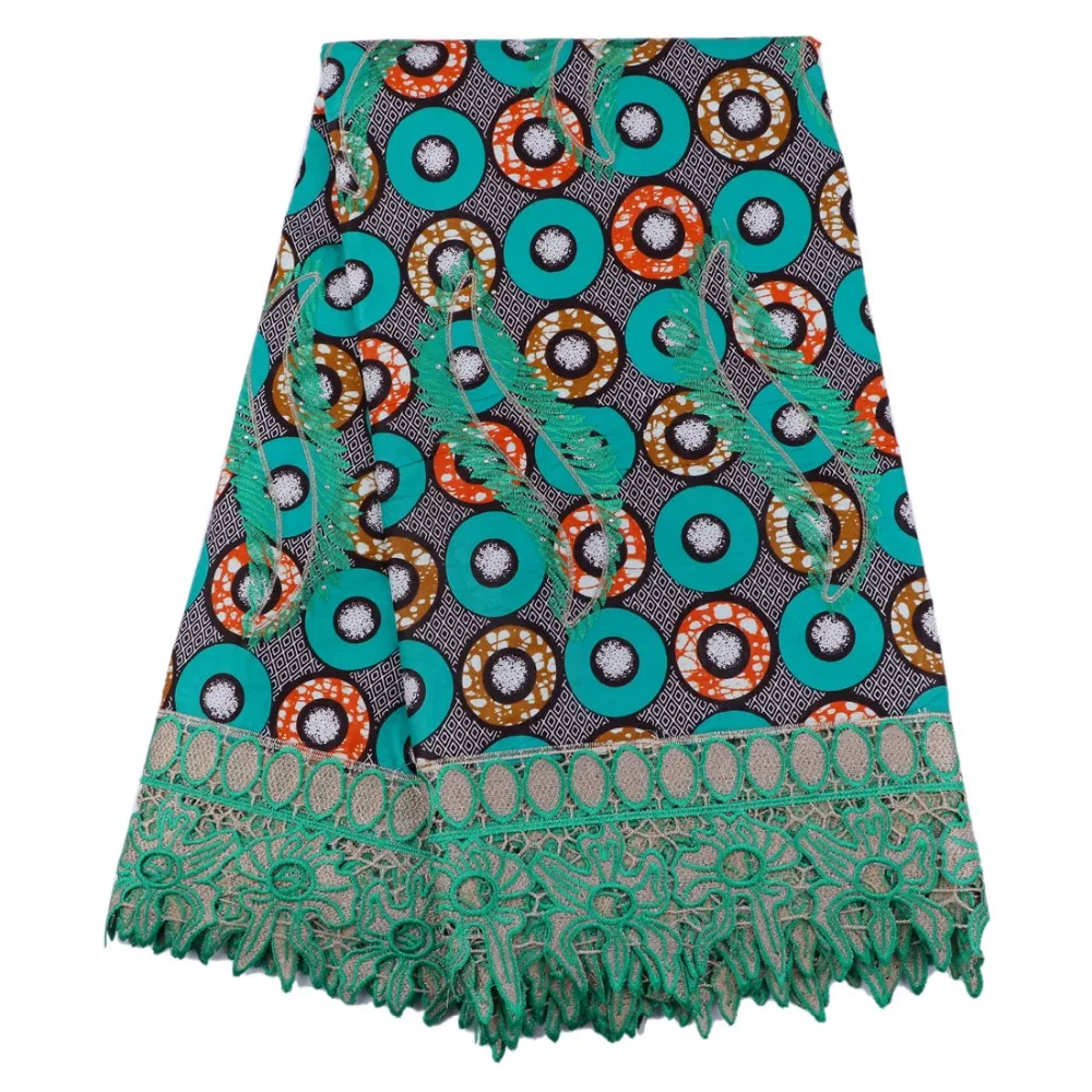 2017New популярный дизайн Печатных Африканских оптовая цена воск ткань с камнями